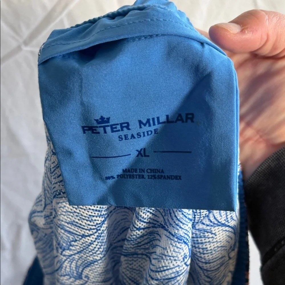 Peter Millar Seaside Turtle Tide Men's Lined Swim Shorts - XL
